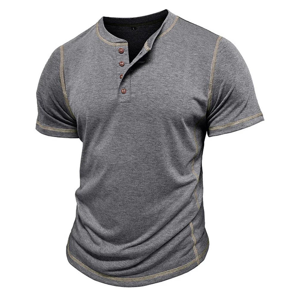 Bardwell - Playera Henley de tacto suave