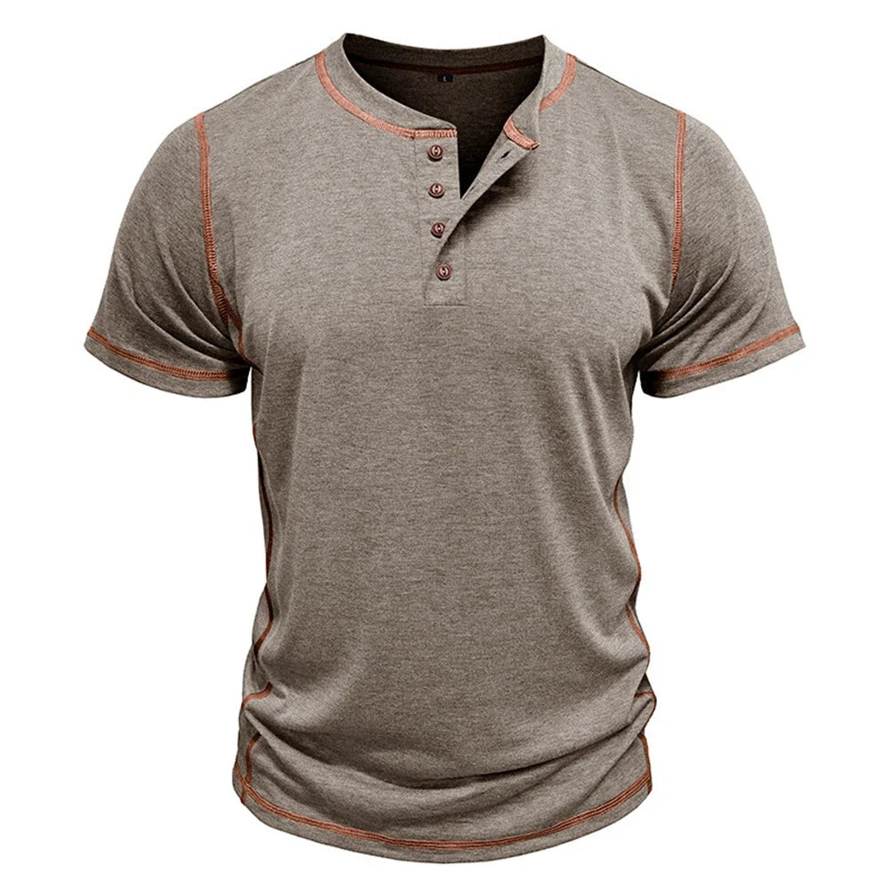 Bardwell - Playera Henley de tacto suave