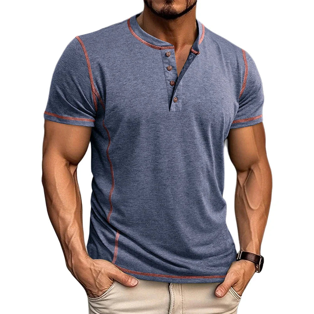 Bardwell - Playera Henley de tacto suave