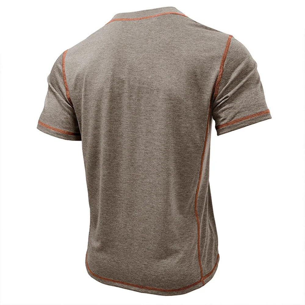 Bardwell - Playera Henley de tacto suave