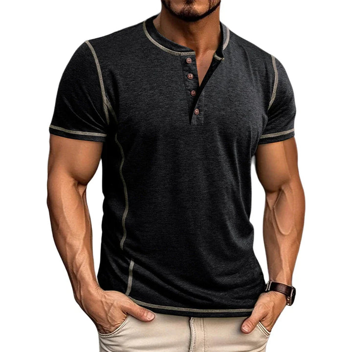 Bardwell - Playera Henley de tacto suave