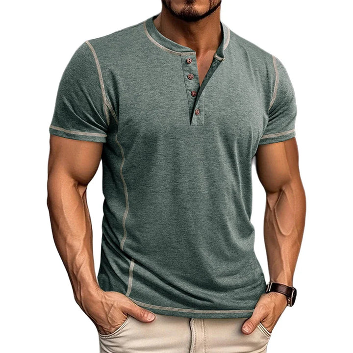 Bardwell - Playera Henley de tacto suave