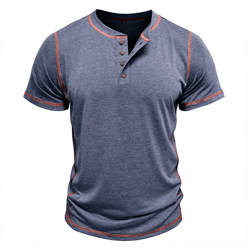 Bardwell - Playera Henley de tacto suave