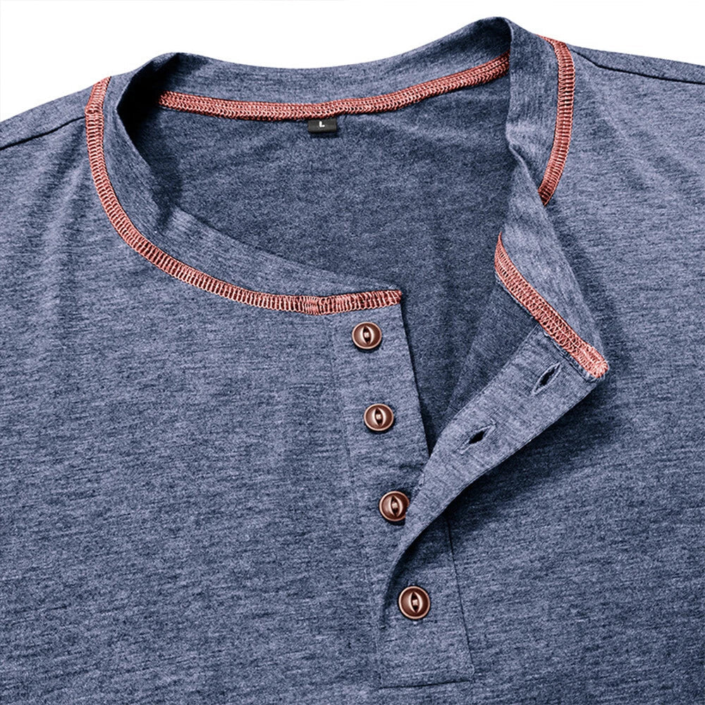 Bardwell - Playera Henley de tacto suave