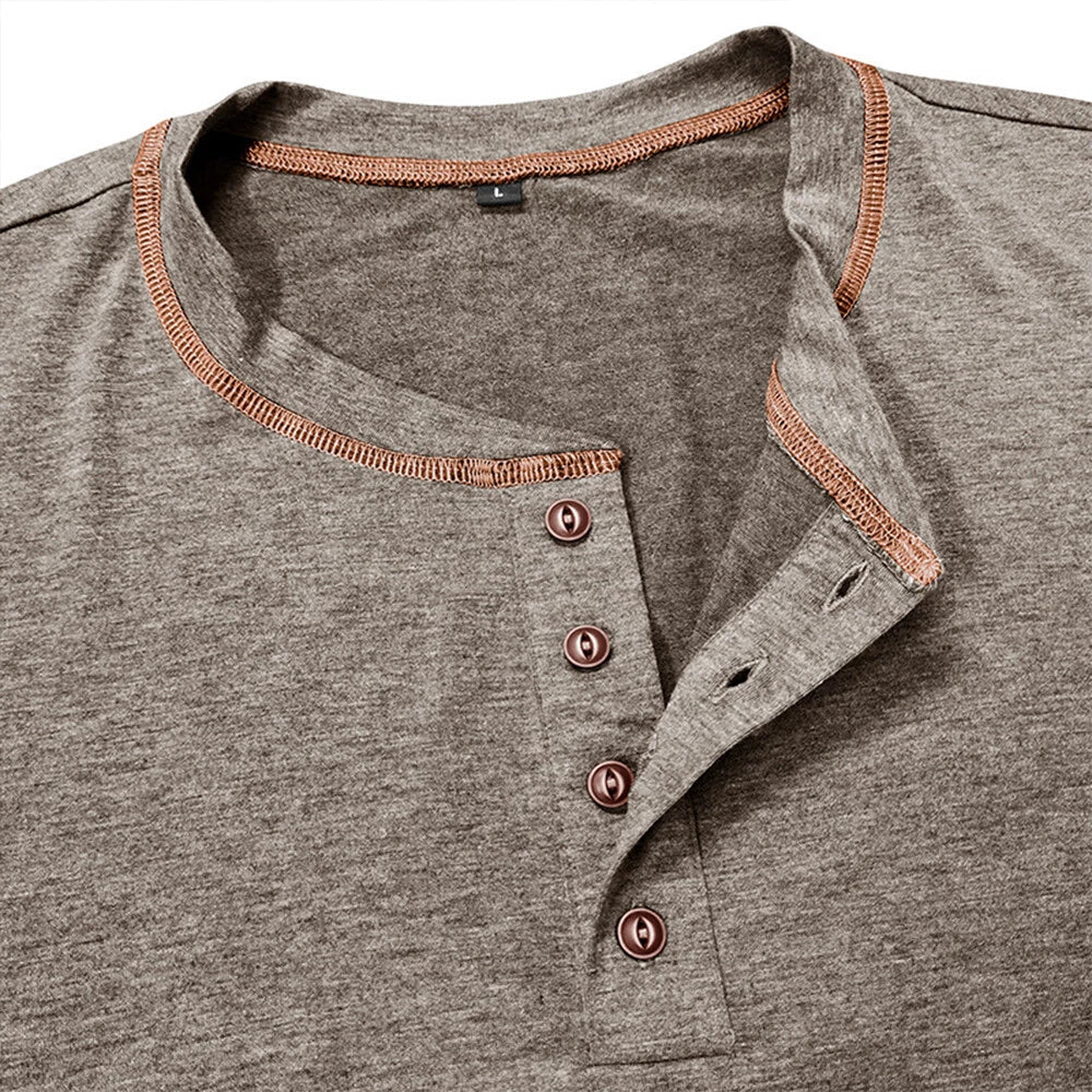 Bardwell - Playera Henley de tacto suave