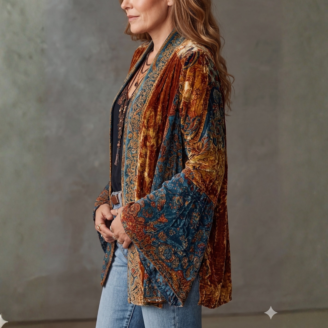 Sylvette - Chaqueta bohemia texturizada