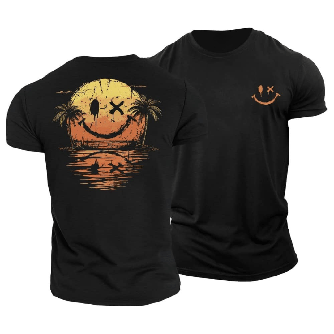 Dunmore - Playera con estampado gráfico de tacto suave