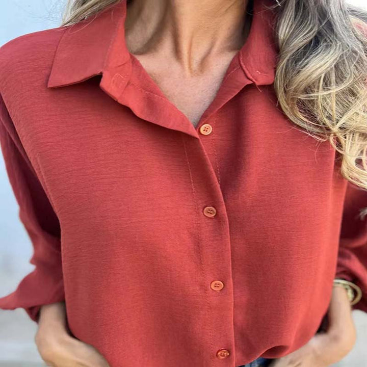Noreyssa - Camisa de manga larga suave al tacto