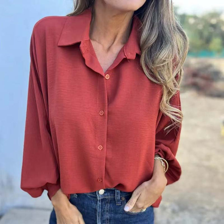 Noreyssa - Camisa de manga larga suave al tacto