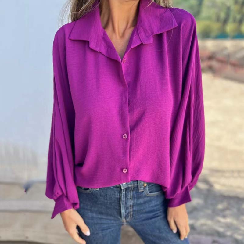 Noreyssa - Camisa de manga larga suave al tacto