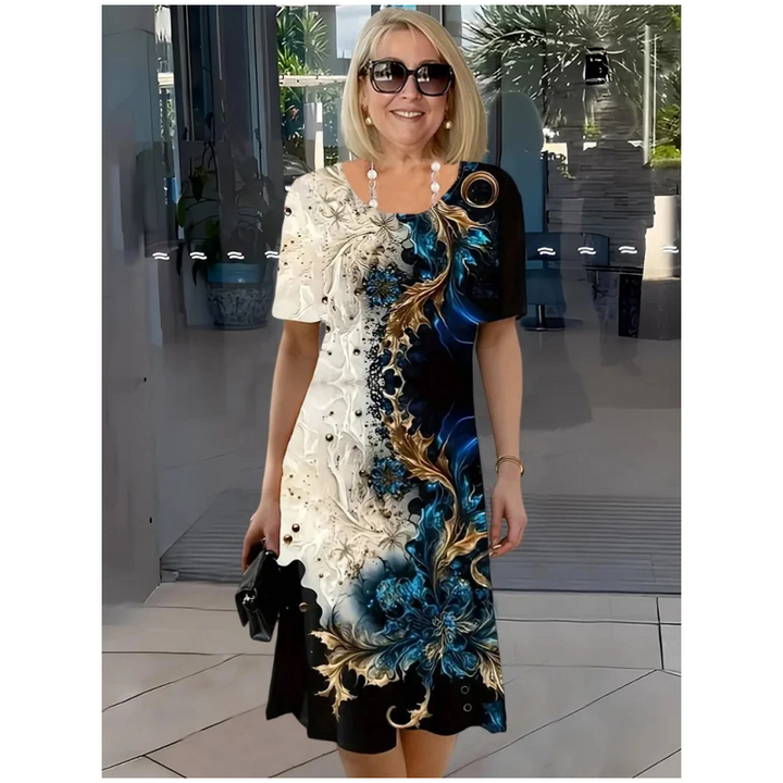 Greya - Vestido corte A veraniego de tacto suave y estampado floral