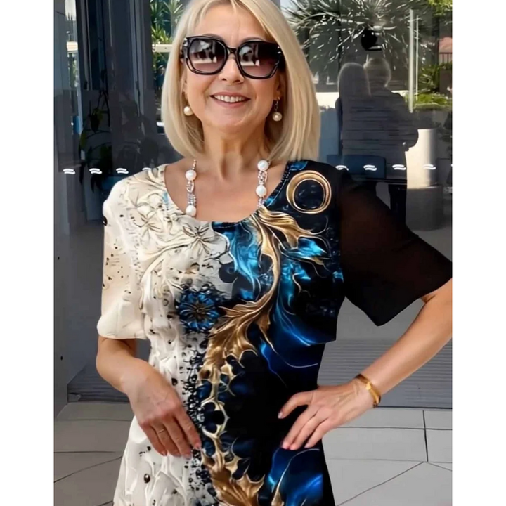 Greya - Vestido corte A veraniego de tacto suave y estampado floral