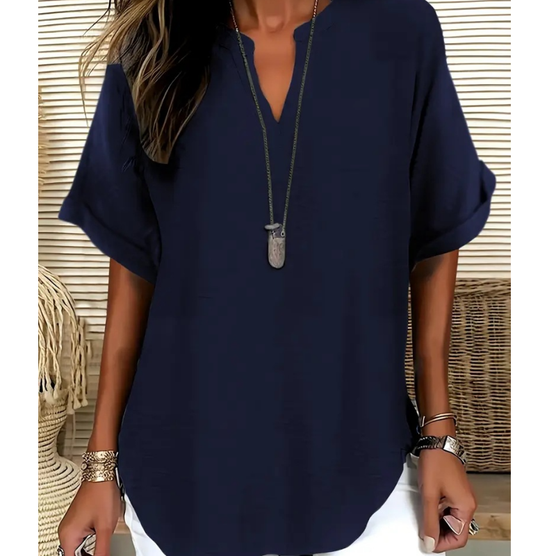 Laurel - Blusa vaporosa con escote en V