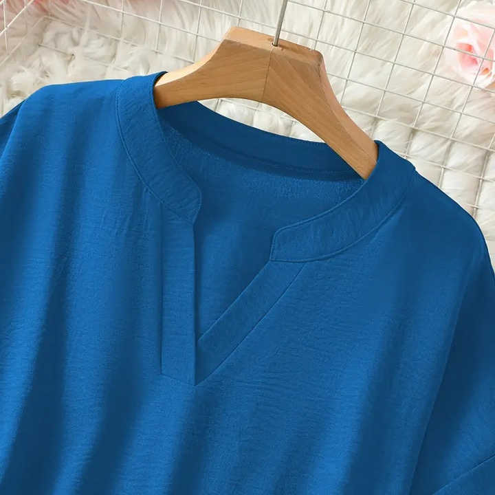 Laurel - Blusa vaporosa con escote en V