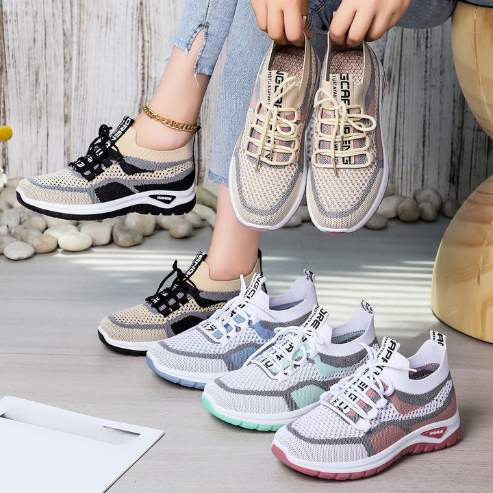 Xarae - Tenis para correr ligeros con amortiguación y agujetas