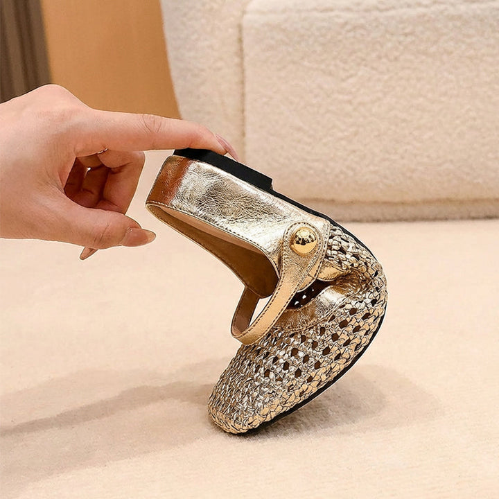 Ulia - mules estilo merceditas de punta cuadrada transpirables