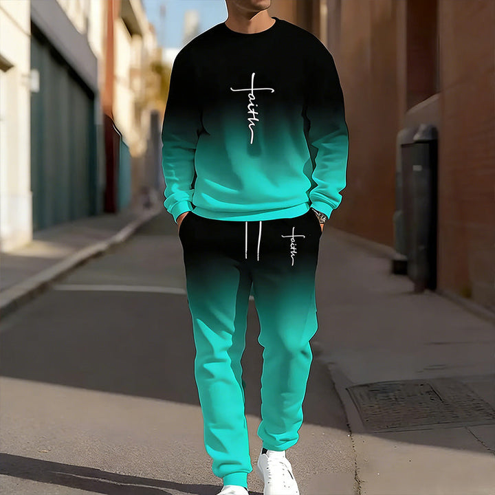 Noryx - Conjunto deportivo para hombre con tacto suave y efecto degradado