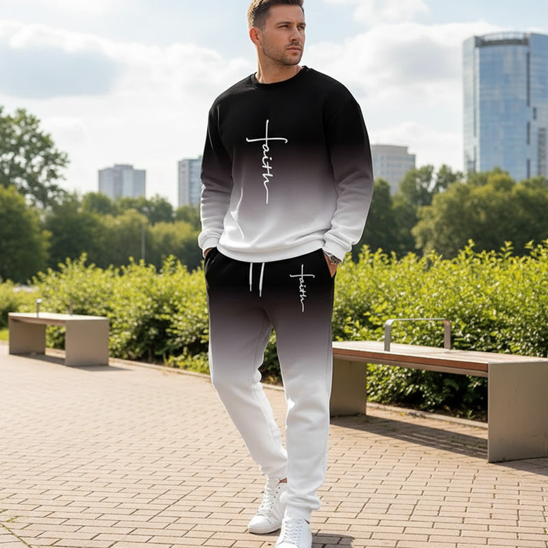 Noryx - Conjunto deportivo para hombre con tacto suave y efecto degradado