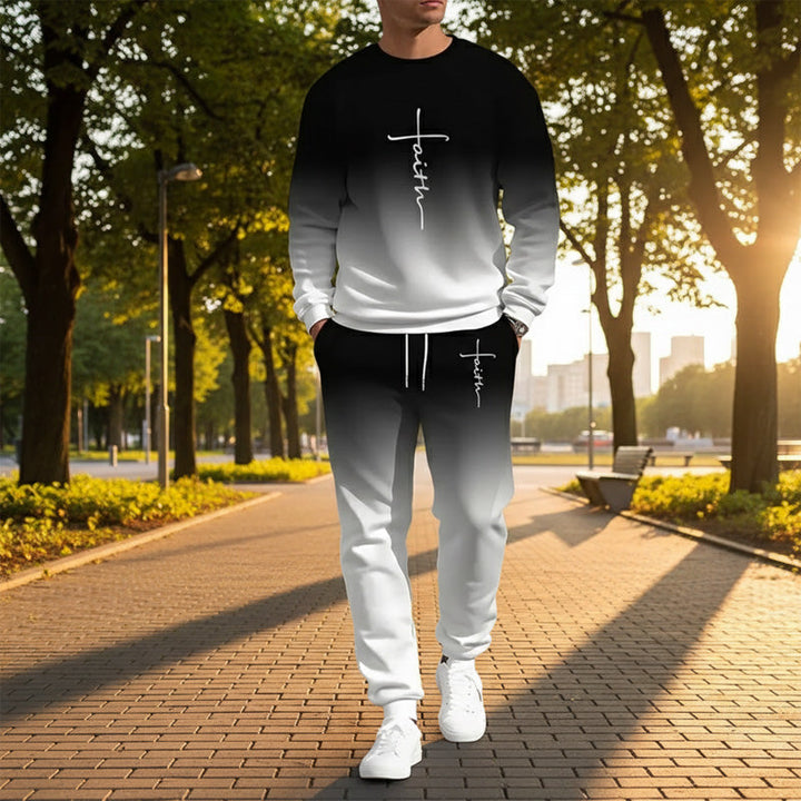 Noryx - Conjunto deportivo para hombre con tacto suave y efecto degradado