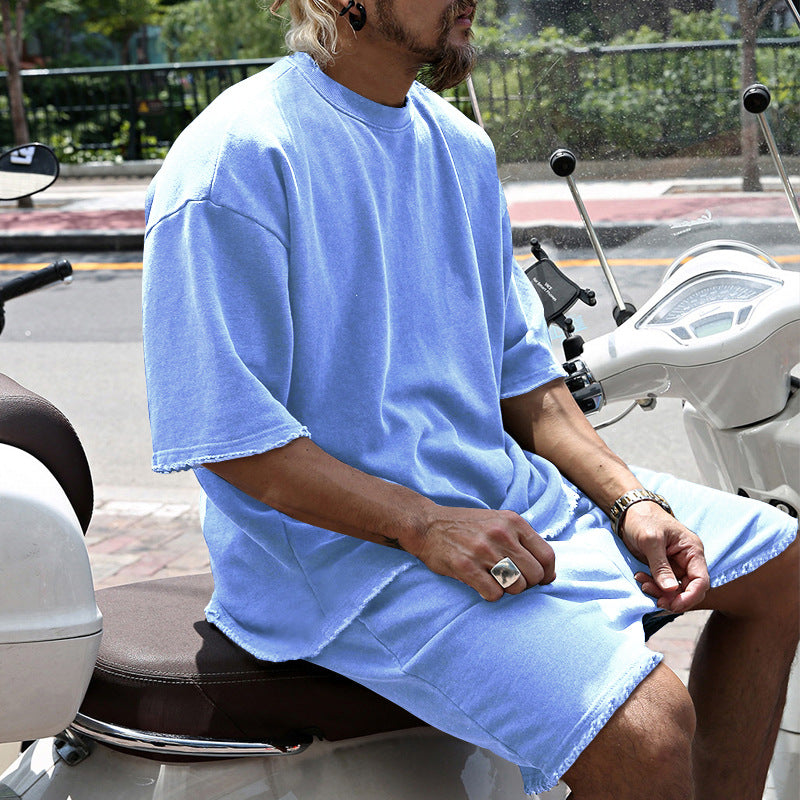 Eamon - Conjunto oversize de camiseta y shorts