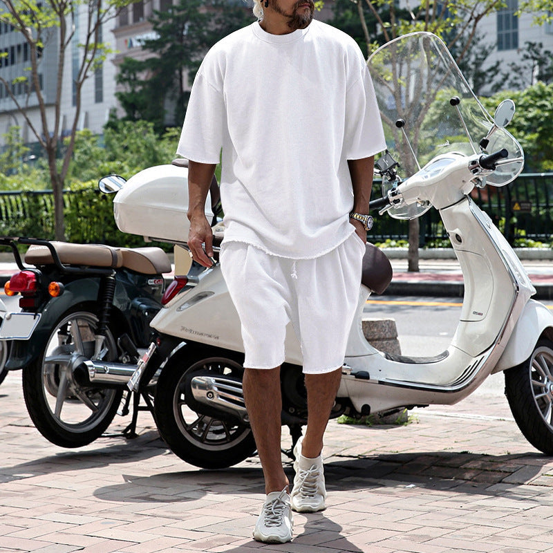 Eamon - Conjunto oversize de camiseta y shorts