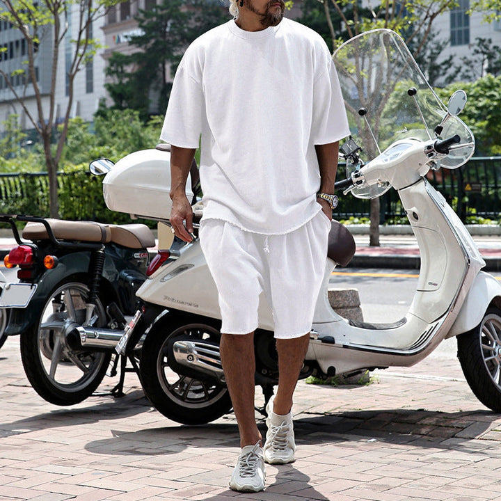 Eamon - Conjunto oversize de camiseta y shorts