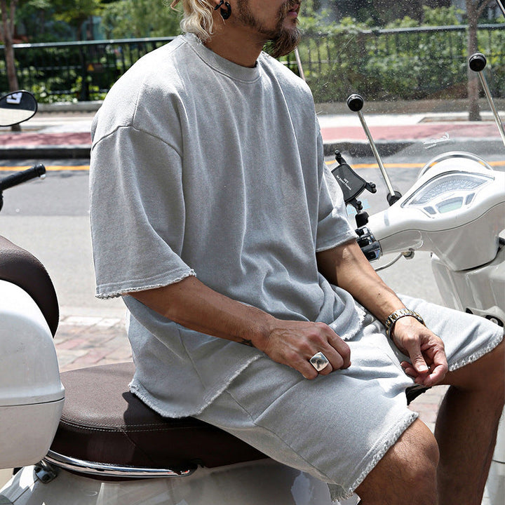 Eamon - Conjunto oversize de camiseta y shorts
