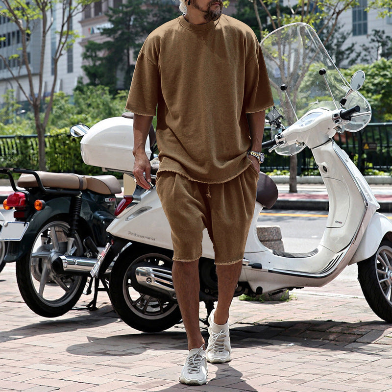 Eamon - Conjunto oversize de camiseta y shorts