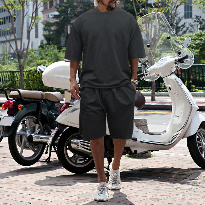 Eamon - Conjunto oversize de camiseta y shorts