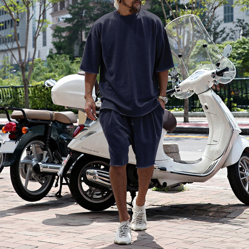 Eamon - Conjunto oversize de camiseta y shorts