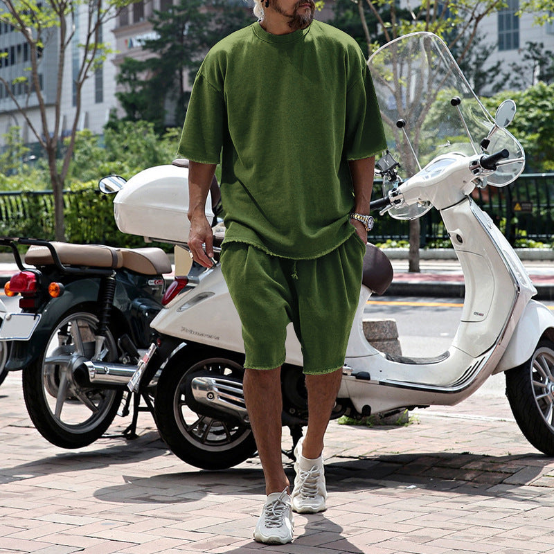 Eamon - Conjunto oversize de camiseta y shorts