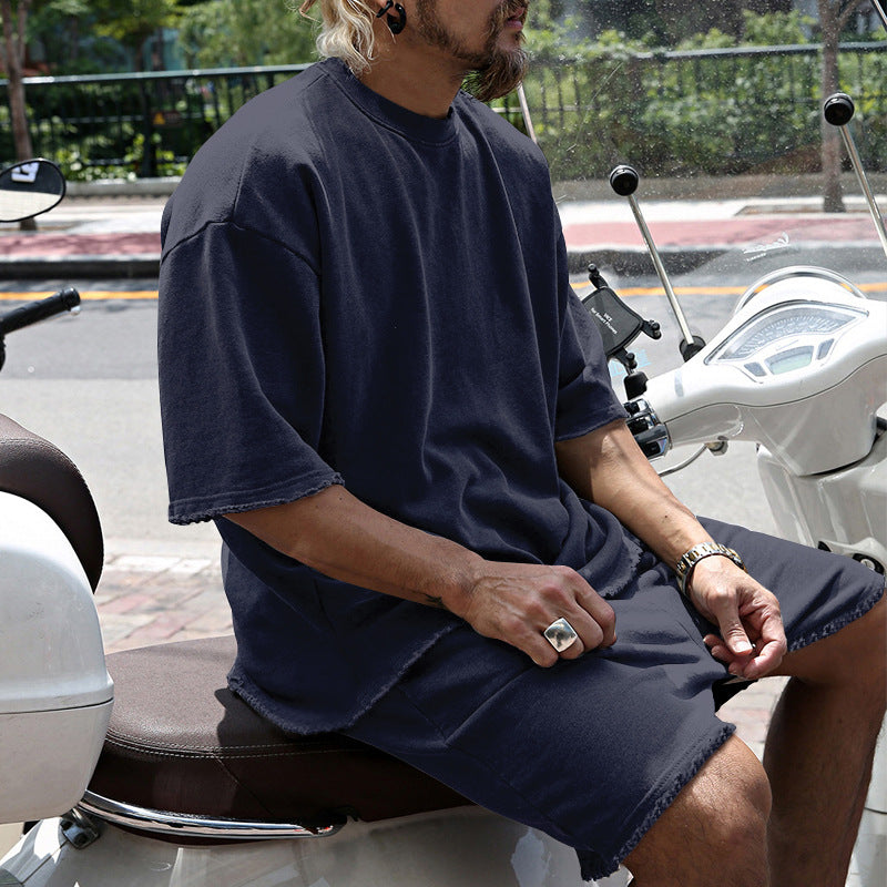 Eamon - Conjunto oversize de camiseta y shorts
