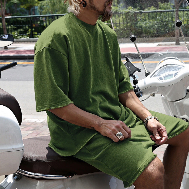 Eamon - Conjunto oversize de camiseta y shorts