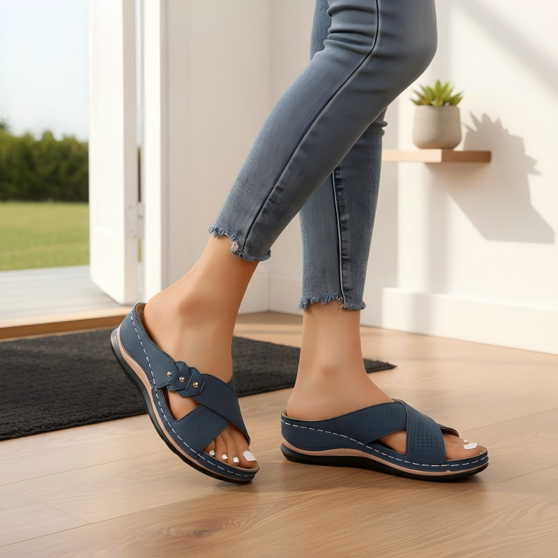 Jessavelle - Sandalias de cuña acolchadas