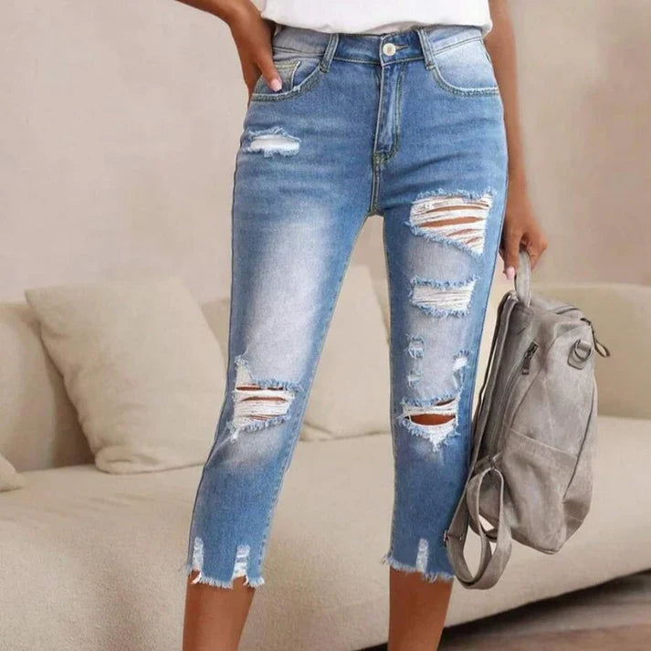 Delina - Jeans desgastados