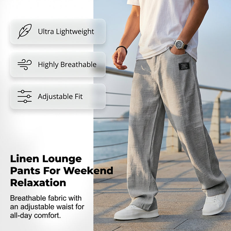 Callen - Pantalón recto ligero con textura