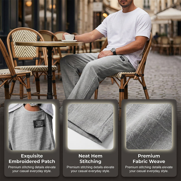 Callen - Pantalón recto ligero con textura