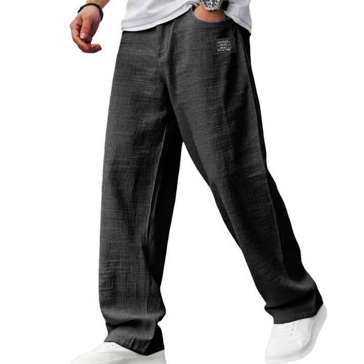 Callen - Pantalón recto ligero con textura