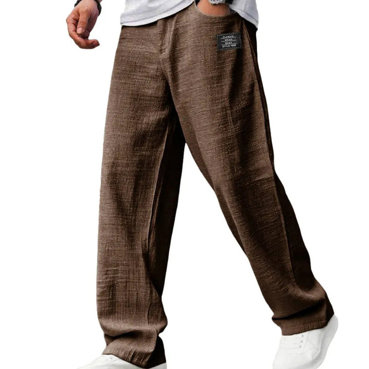 Callen - Pantalón recto ligero con textura