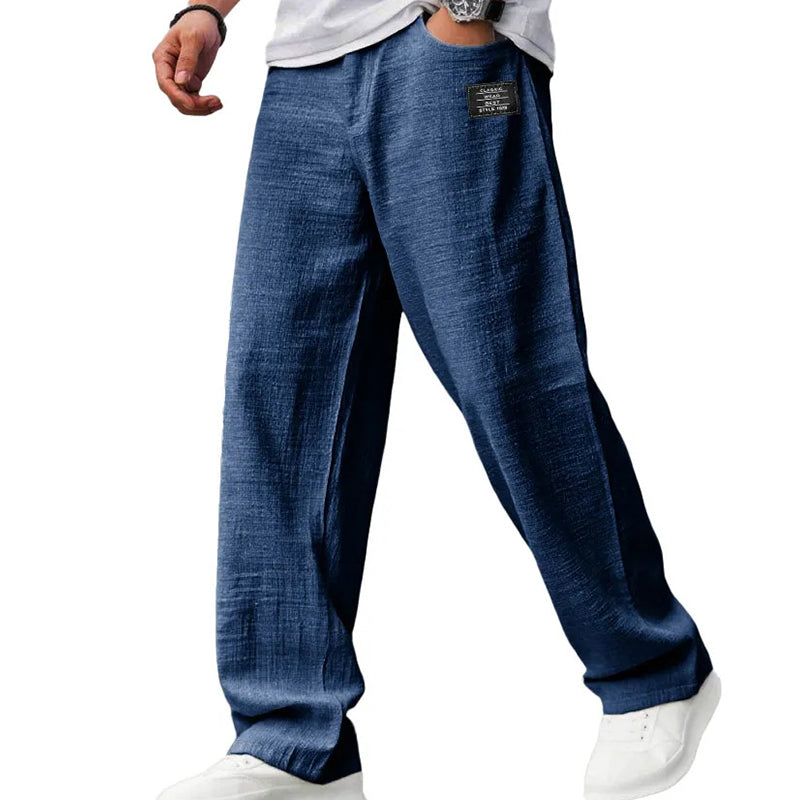 Callen - Pantalón recto ligero con textura