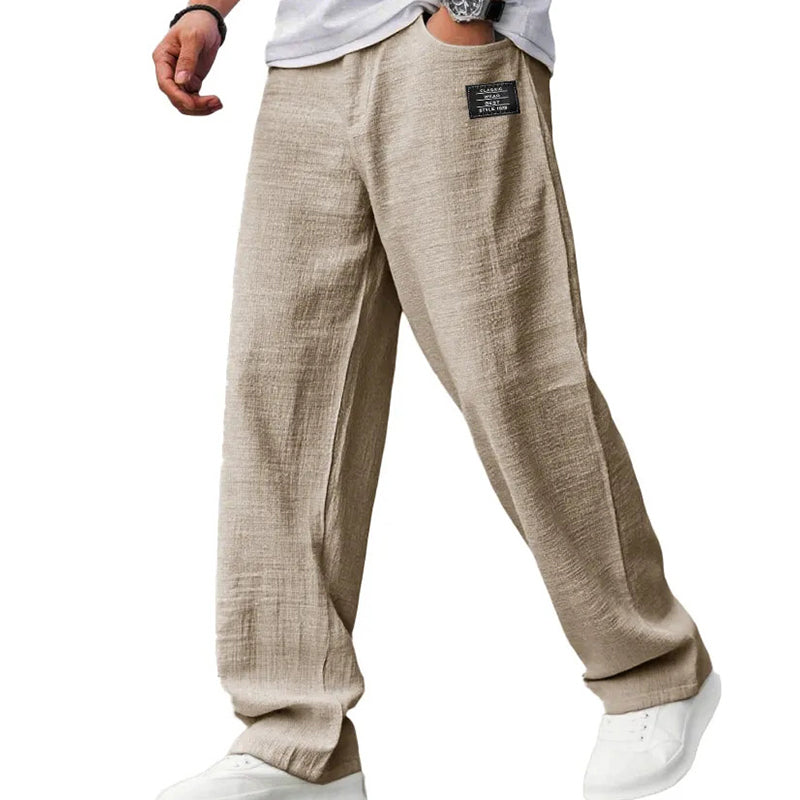 Callen - Pantalón recto ligero con textura