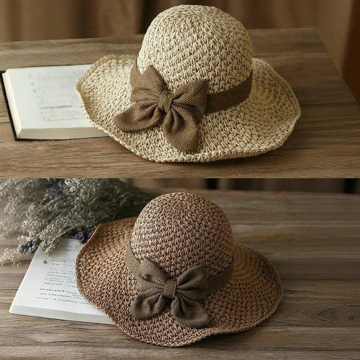 Coralie - Sombrero artesanal para el sol con lazo