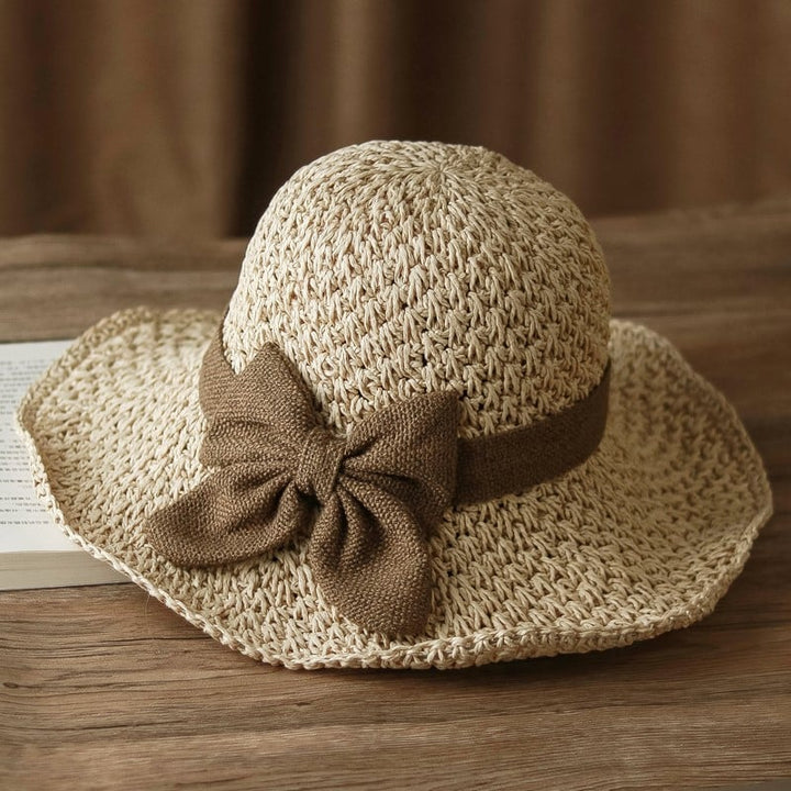Coralie - Sombrero artesanal para el sol con lazo