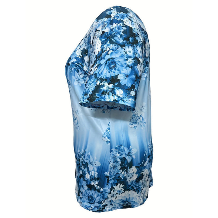Briala - Blusa floral con escote en V