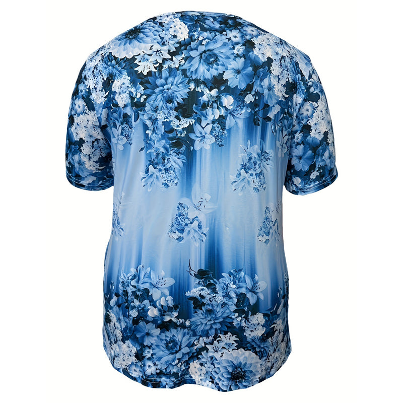 Briala - Blusa floral con escote en V