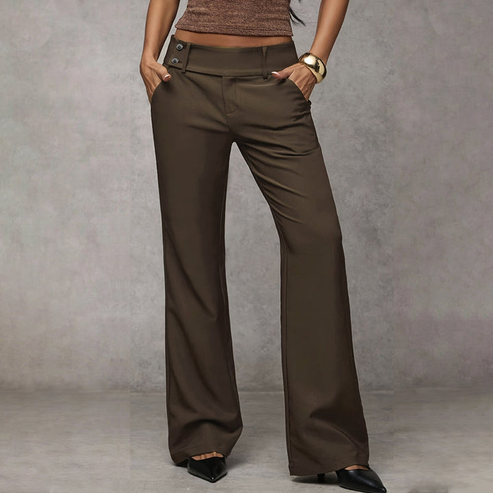 Nylah - Pantalón de sastrería acampanado
