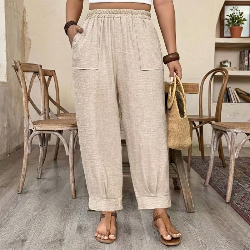 Perdita - Pantalones de pierna ancha de tacto suave