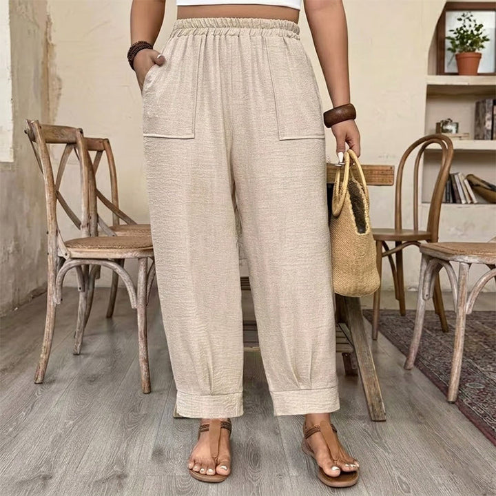 Perdita - Pantalones de pierna ancha de tacto suave