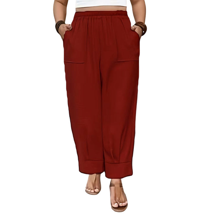 Perdita - Pantalones de pierna ancha de tacto suave