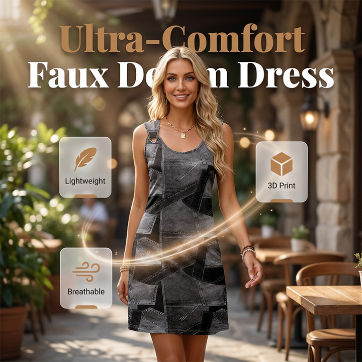 Havilah - Vestido con efecto denim y suave al tacto